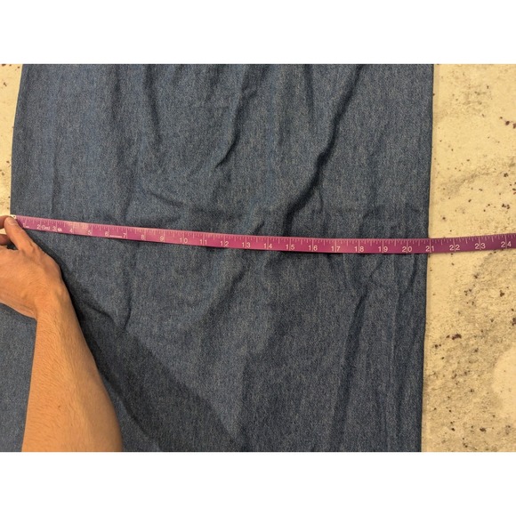 Bobbie‎ Brooks Vtg 90's Sunflower Denim Maxi Dress Cottagecore Hippie Bohemian - Picture 7 of 9